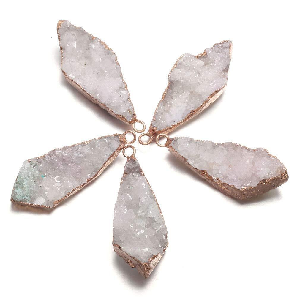 2832 5pcs Natural Irregular Diamond Shape Agate Charms,Crystal Agate
